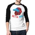 Betta Dad Betta Fish Lover Betta Fish Dad Betta Fish Boy Men Baseball Raglan Shirt