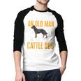 Blue Heeler Dad Australian Cattle Dog Men Men Baseball Raglan Shirt