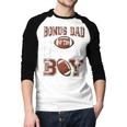Bonus Dad Of The Birthday Boy Football Game Day Men Baseball Raglan Shirt
