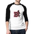 Brown University Bears Arched Dad Men Baseball Raglan Shirt