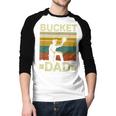 Bucket Dad Softball Dad Baseball Coach Father's Day Men Baseball Raglan Shirt