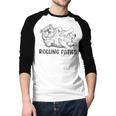 Bulldog Rolling Fatties Dog Mom Dad Owner Men Baseball Raglan Shirt