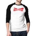 Buttwiper New Dad Beer Inspired Diaper Shower Men Baseball Raglan Shirt