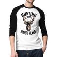 Camo Deer Hunting Is My Happy Place Dad Hunter Men Baseball Raglan Shirt