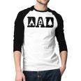 Camping Dad Father's Day Outdoor Bushcraft Camper Men Baseball Raglan Shirt