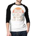 Cat Daddy Sunglasses Sunset Retro Fur Dad Papa Kitten Men Men Baseball Raglan Shirt Cat Daddy Sunglasses Sunset Retro Fur Dad Papa Kitten Men Men Baseball Raglan Shirt