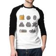 Cat Geometry Math Cat For Cat Dad Cat Mom Kids Men Baseball Raglan Shirt