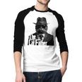 The Catfather Fathersday Best Birthday Cat Dad Men Baseball Raglan Shirt