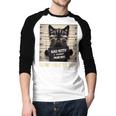 Catnip Made Me Do It Mugshot For Cat Lover Cat Mom Cat Dad Men Baseball Raglan Shirt
