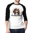 Cavalier King Charles Spaniel Dog World's Best Cavalier Dad Men Baseball Raglan Shirt