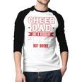 Cheer Dad Like A Regular Dad But Broke Cheerleader Dad Men Baseball Raglan Shirt
