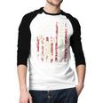 Cheer Grandpa US Flag Dad Patriotic Cheerleader Fathers Day Men Baseball Raglan Shirt