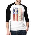 Cheerleader Dad Cheer Dad American US Flag Father Team Men Baseball Raglan Shirt Cheerleader Dad Cheer Dad American US Flag Father Team Men Baseball Raglan Shirt