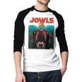 Chocolate Lab Jowls Labrador Retriever Dog Mom Dad Men Baseball Raglan Shirt