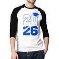 Class Of 2026 Dad Proud Dad Of A 2026 Senior Graduate Men Baseball Raglan Shirt