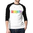 Clown Security Halloween Dad Mom Costume Men Baseball Raglan Shirt