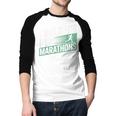 Cool Dads Run Marathons Marathon Running Runner Men Baseball Raglan Shirt