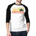 Cool Garbage Man Art For Men Dad Father Garbage Dump Truck Men Baseball Raglan Shirt