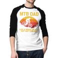 Cool Mountain Biking For Dad Father Biker MTB Bicycle Bike Men Baseball Raglan Shirt