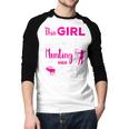 Cute Girls Hunting Dad Daughter Hunting Buddy Hunter Men Baseball Raglan Shirt
