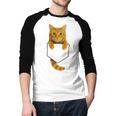Cute Tabby Cat Pocket Cat Mom Cat Dad Cat Lover Men Baseball Raglan Shirt Cute Tabby Cat Pocket Cat Mom Cat Dad Cat Lover Men Baseball Raglan Shirt