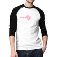 Dad To Be 2026 Loading Pink Little Girl Pregnancy Reveal Men Baseball Raglan Shirt