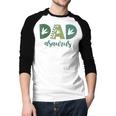 Dad Asaurus Dinosaur Birthday Mom Dad Birthday Boy T-Rex Men Baseball Raglan Shirt