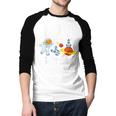 Dad Of The Astronaut Space Astronaut Birthday Family Men Baseball Raglan Shirt