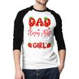 Dad Of The Berry First Birthday Of Girl Strawberry Men Baseball Raglan Shirt