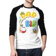 Dad Of The Big One Fishing Birthday Boy Family Party Men Baseball Raglan Shirt