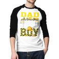 Dad Of The Birthday Boy Construction Truck Men Baseball Raglan Shirt