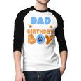 Dad Of The Birthday Boy Dog Lover Family Matching Men Baseball Raglan Shirt