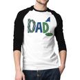 Dad Of The Birthday Boy Hole In One Golf Sport Matching Men Baseball Raglan Shirt
