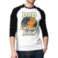 Dad Of Birthday Boy Kids Reptile Birthday Party Men Baseball Raglan Shirt