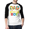 Dad Of The Birthday Boy Master Builder Kids Building Blocks Men Baseball Raglan Shirt Dad Of The Birthday Boy Master Builder Kids Building Blocks Men Baseball Raglan Shirt