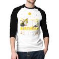 Dad Of The Birthday Boy Matching Construction Crew B-Day Men Baseball Raglan Shirt