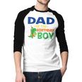 Dad Of The Birthday For Boy Saurus Rex Dinosaur Party Men Baseball Raglan Shirt