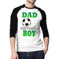 Dad Of The Birthday Boy Soccer Stars Outfit Men Baseball Raglan Shirt
