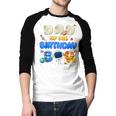 Dad Of The Birthday Boy Two The Moon Space Family Matching Men Baseball Raglan Shirt