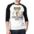 Dad Of The Birthday Boy Video Gamer Pixel Number Men Baseball Raglan Shirt
