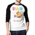 Dad Of The Birthday Capybara Girl Bday Party Family Men Baseball Raglan Shirt