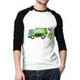 Dad Birthday Crew Garbage Truck Birthday Party T-Shirt Men Baseball Raglan Shirt