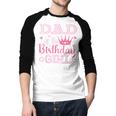 Dad Of The Birthday Girl Cute Pink Matching Family Party Men Baseball Raglan Shirt