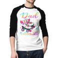 Dad Of The Birthday Girl Rolling Skate Family Matching Men Baseball Raglan Shirt
