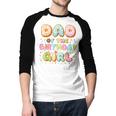 Dad Of The Birthday Girl Sweet Donut Birthday Family Men Baseball Raglan Shirt