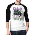 Dad Of The Birthday Monster Truck Family Matching Party Men Baseball Raglan Shirt