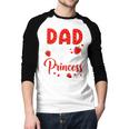 Dad Of The Birthday Princess Strawberry Theme Bday Party Men Baseball Raglan Shirt
