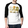 Dad Construction Excavator Kids Matching Family Party Men Baseball Raglan Shirt