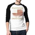Dad From Daughter Awesome Like My Daughters Men Baseball Raglan Shirt