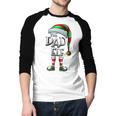 The Dad Elf Shirt Matching Family Dad Christmas Elf Men Baseball Raglan Shirt